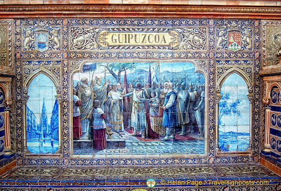 Tile panel representing the province of Guipuzcoa
