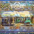 Tile panel representing the province of Huelva