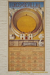 Poster showing the Year 2000 bullfight schedule