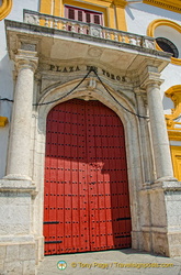 Red gate of the Plaza de Toros