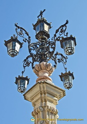 Beautiful street lights of Seville