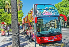 Hop-on hop-off bus in Seville