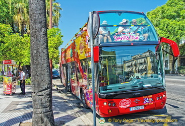Hop-on hop-off bus in Seville
