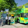 A sightseeing bus in Seville