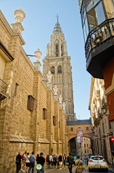 View of the bell tower of Toledo Cathedral