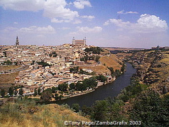 A view of Toledo from across the Tagus River