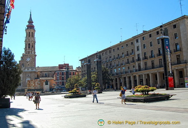 View down eastern end of Plaza del Pilar