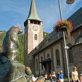 St Mauritius Pfarrei and the Marmot Fountain
