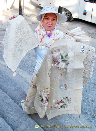 Embroidered linen for sale