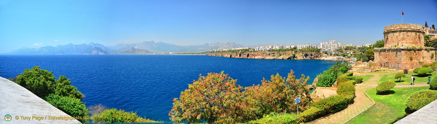 A panorama of Antalya coastline
