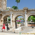 Hadrian's Gate was built to honour the visit of Emperor Hadrian