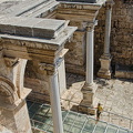 It is believed that statues of Emperor Hadrian and his family decorate the top level of Hadrian's Gate