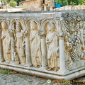 Highly decorated sarcophagus