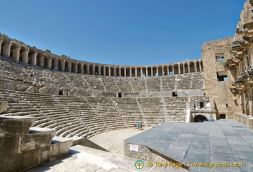 Aspendos Theatre is one of the most well-preserved Roman theatres