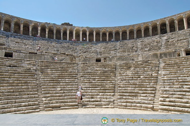 There are 41 rows of seats in the Aspendos Theatre