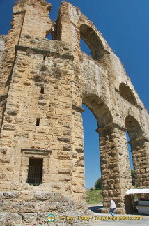 Roman aqueduct in Aspendos