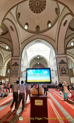 Technology at work at the Ulu Camii.