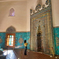Helen admiring the Mihrab