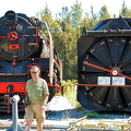 Tony checks out the gear at the locomotive turntable