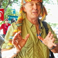 Tony fending off the paparazzi