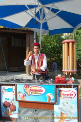 Ice-cream vendor - a common sight in Turkey
