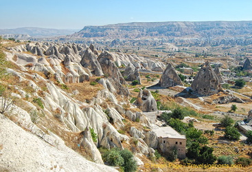 Rock formations and cave houses of Göreme Valley