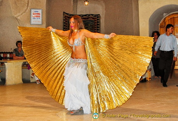Belly dancer spreading her wings