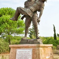 Mehmetçik Memorial shows a Turkish soldier carrying an Australian soldier to his trench.