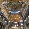 There are 8 wooden circular panes in Hagia Sophia