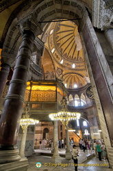 View of the Sultan's Loge inside Hagia Sophia