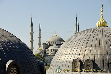 Domes and minarets of Hagia Sophia