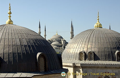 Hagia Sophia's domes and minarets