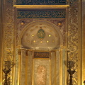 The mihrab is located where the church altar used to stand