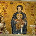 Mosaic of the Virgin and child flanked by Emperor John II Comnenus and Empress Irene