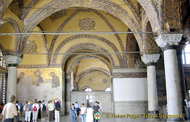 Hagia Sophia mosaics on the upper gallery