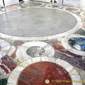 This group of circular marble slabs is the Omphalion. The large central slab is where the coronation of Byzantine emperors took place.