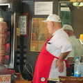 The kebab man at The Pudding Shop 