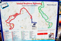 Bosphorus sightseeing map