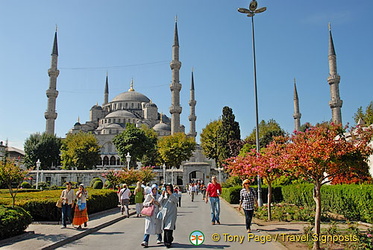 View towards the Blue Mosque