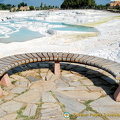 Travertine is a form of limestone that's deposited by hot springs