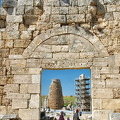 View of the Hellenistic gate through the Roman gateway