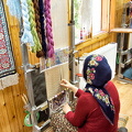 Handweaving silk carpets