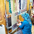 Handweaving silk carpets