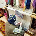 Silk carpet weaving