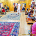 Workroom where village women handweave silk rugs