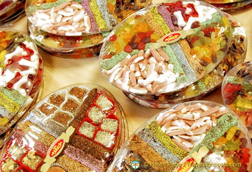 Trays of Turkish delight and other Turkish sweets