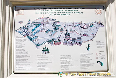 Monastery of the Caves complex map