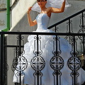 A beautiful bride at the Monastery of the Caves 