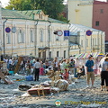 St Andrew's Church and Flea Market, Andriyivsky uzviz (St Andrew's Descent), Kyiv (Kiev)