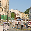 St Andrew's Church and Flea Market, Andriyivsky uzviz (St Andrew's Descent), Kyiv (Kiev)